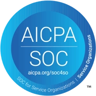 AICPA SOC 1 Type 1 and SOC 2 Type 2 compliant badge